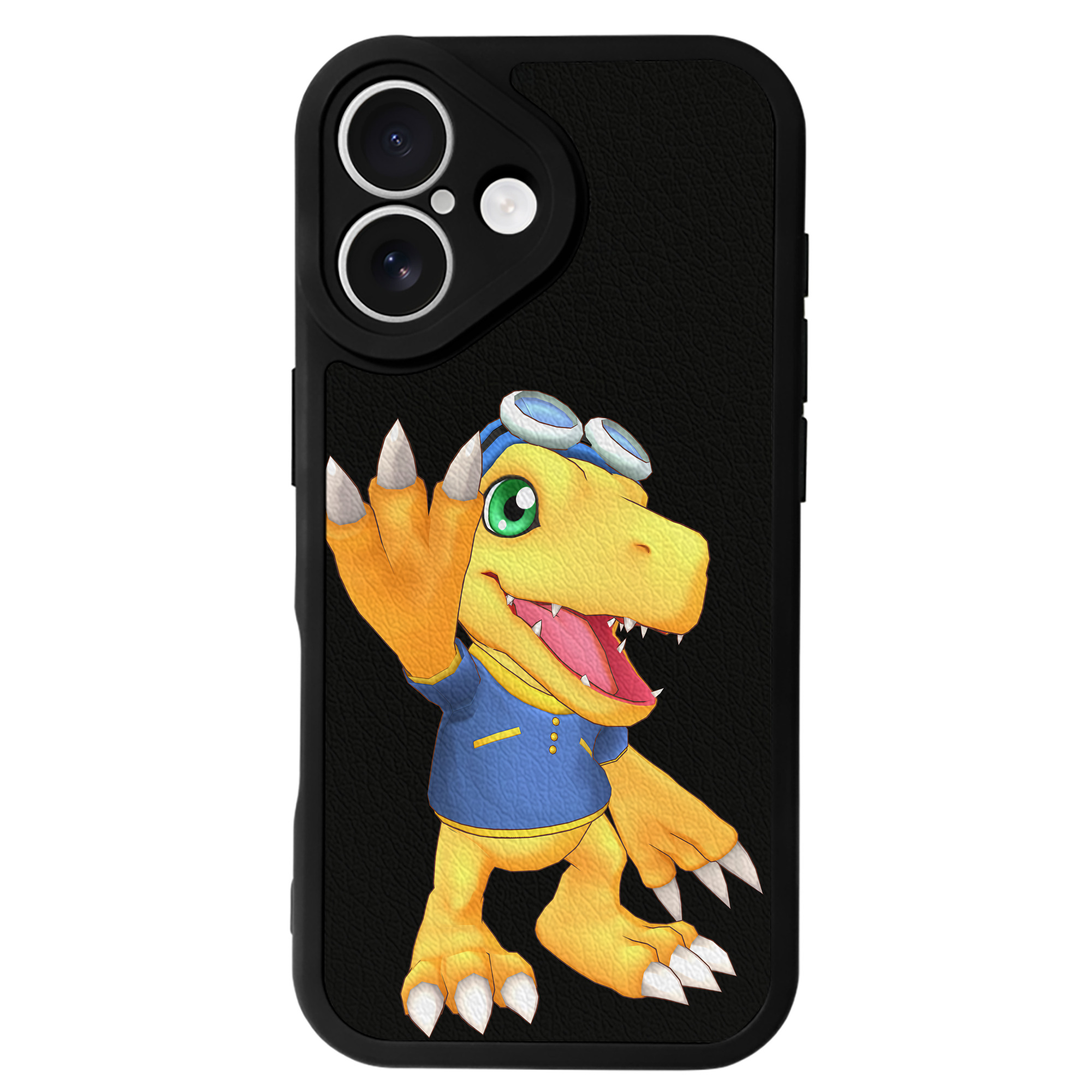 （画像用） Digimon デジタルモンスター/デジモン 【iPhone 16シリーズ対応】シリコンスマホケース（レザー調） 材質：シリコン